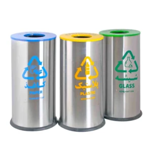 خرید سطل زباله سه قلو بازیافتی